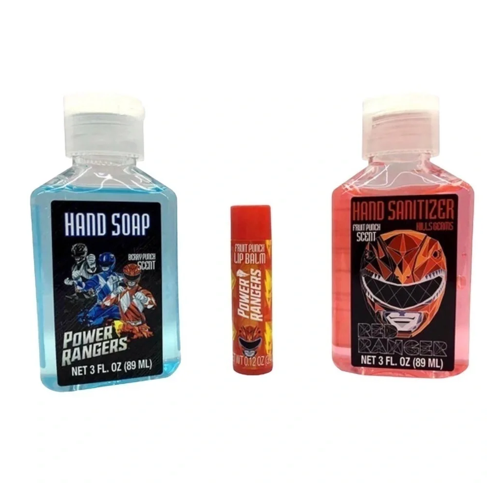 Power Rangers Skin Care Kids Kit Travel Kit Gift Set Hasbro 4 Pieces